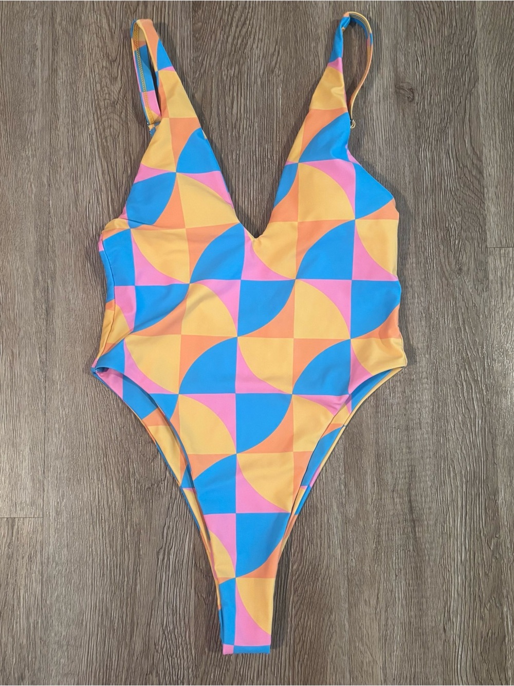 Aurelle St. Tropez Plunging One-Piece Swimsuit